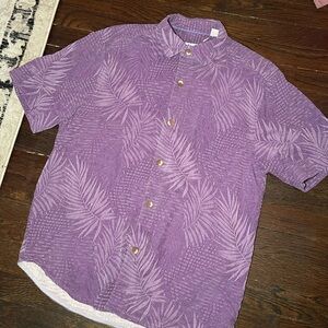Tommy Bahama men’s bottom down size M purple palm tree shirt